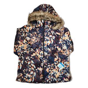 Columbia Icy Heights Down Puffer Jacket Women’s 1X Hooded Dark Nocturnal